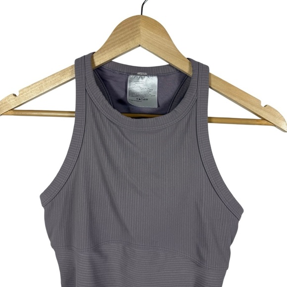 Lululemon Women’s Blissful Bend Tank Distressed Stripe Emboss Violet Verbena 4 - Picture 5 of 10